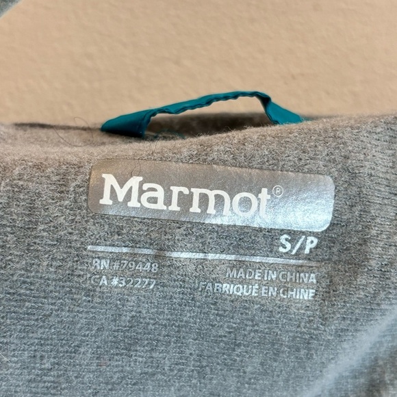 MARMOT Sz S Fleece Lined Multiple Pockets Windbreaker Cozy Pop of Colour Jacket - Picture 11 of 13